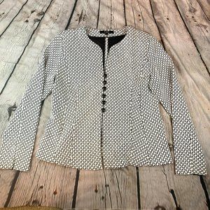 Alex Marie Printed Black & White Blazer